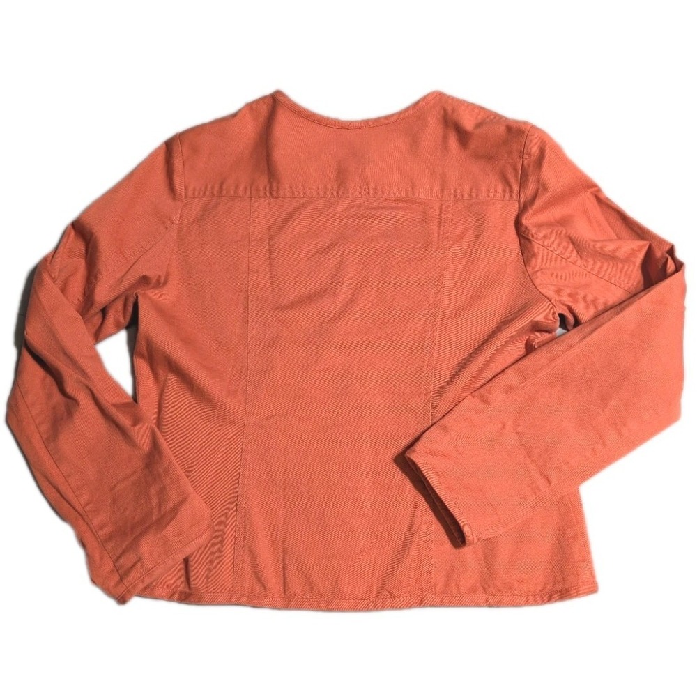 Pendleton Womens Coral Button Front Stretch Canvas Jacket Size L Cotton Spandex - Picture 4 of 6